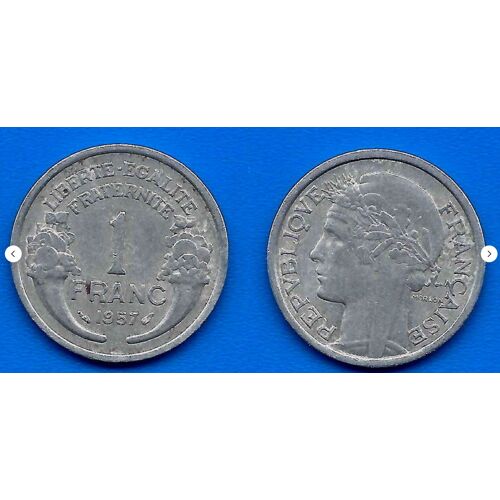 France 1 Franc 1957 Morlon Piece Aluminium De Francs