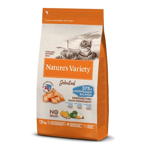 Croquette Chat - Selected Sterilise - Saumon Norvegien - Nature's Variety 1,25 Kg