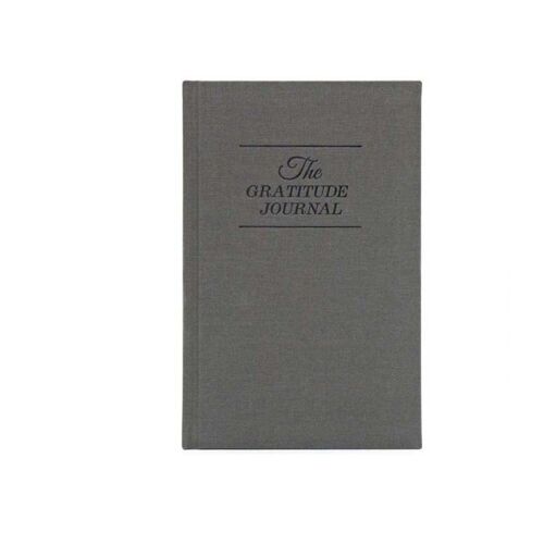 Journal De Gratitude A5 - Carnet En Lin À Couverture Rigide Avec Papier Épais Gris