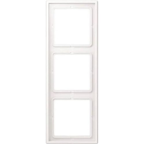JUNG Cadre 3f LS983WWM blanc neige, Bouton + interrupteur, Blanc