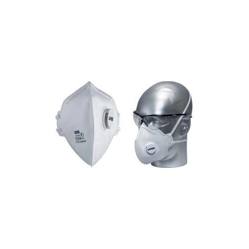 uvex Atemschutzmaske silv-Air classic 3310, FFP3 Material: Kopfband Textil/ Nasenclip PP/ Kopfbandclips PP/ - 1 Stück (8763310)
