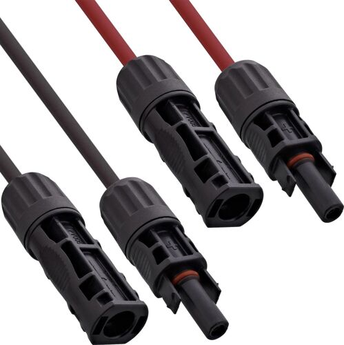 InLine Solarkabel Verlängerungs-Set inkl. Solarstecker 6mm² schwarz/rot 5m (95605)