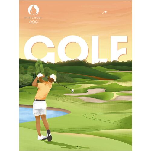 Affiche Jo Officiel Golf, Multi Couleurs Editor L.40 X H.30 Cm