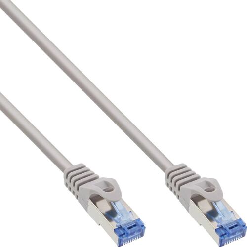 InLine - Patch-Kabel - RJ-45 (M) zu RJ-45 (M) - 20,0m - SFTP, PiMF - CAT 6a - halogenfrei, verseilt, ohne Haken - Grau (74820)