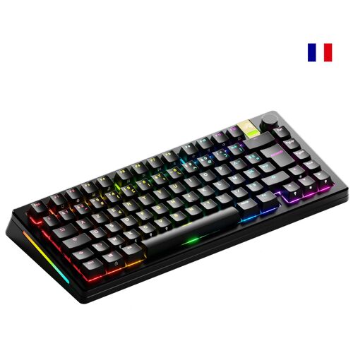 Glorious Gaming GMMK 3 PRO HE 75% Prebuilt clavier USB + Bluetooth AZERTY Français Noir