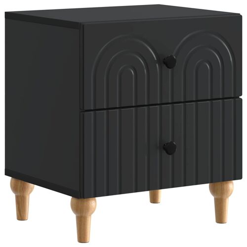 vidaXL Cabinet de chevet Noir 43 x 34,5 x 48 cm Bois d'ingénierie
