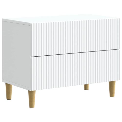 vidaXL Cabinet de chevet Blanc 62 x 34,5 x 48 cm Bois d'ingénierie