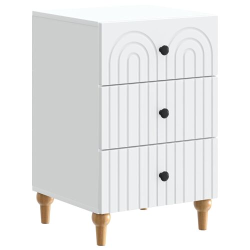 vidaXL Cabinet de chevet Blanc 43 x 41 x 66,5 cm Bois d'ingénierie