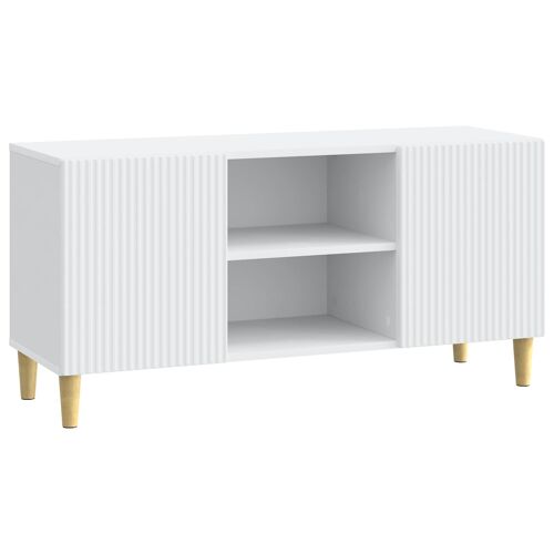 vidaXL Meuble TV Blanc 102 x 34,5 x 50 cm Bois d'ingénierie