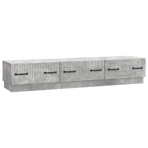 vidaXL Meuble TV Gris béton 147 x 34,5 x 27 cm Bois d'ingénierie