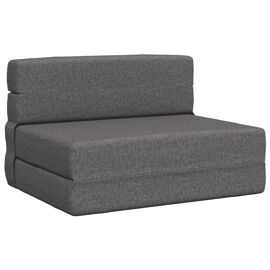vidaXL Canapé-lit pliant Gris clair 190 x 100 x 15 cm tissu