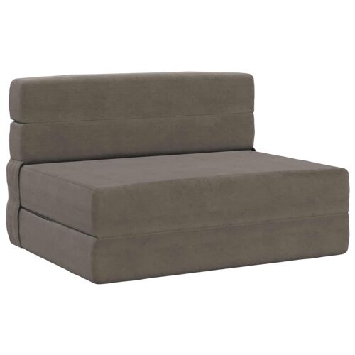 vidaXL Canapé-lit pliant Gris clair 190 x 70 x 15 cm