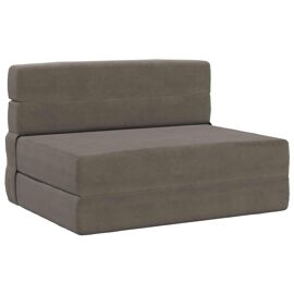 vidaXL Canapé-lit pliant Gris clair 190 x 70 x 15 cm