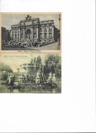 4 Cartes Postales Semi Modernes Non Circulées Fontaines Italie Rome