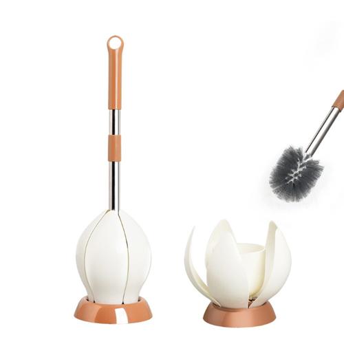 Ensemble de brosse de toilette à fermeture automatique salle de bain et salle de bain sans coin mort brosse de nettoyage brosse de cuvette de toilette et support | porte-brosse de toilette