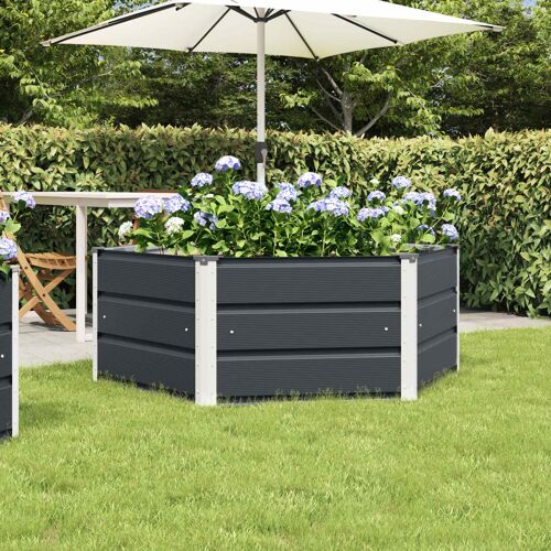 Vidaxl Jardinière Anthracite 129 X 129 X 45 Cm Acier