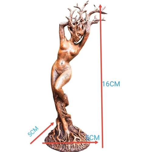 Déesse De La Forêt Couple Statue Résine Maison Aquariums Ornements Décoration De Jardin Arts Artisanat Ornements Homme Statue Arbre Dieu Bureau|Décorations