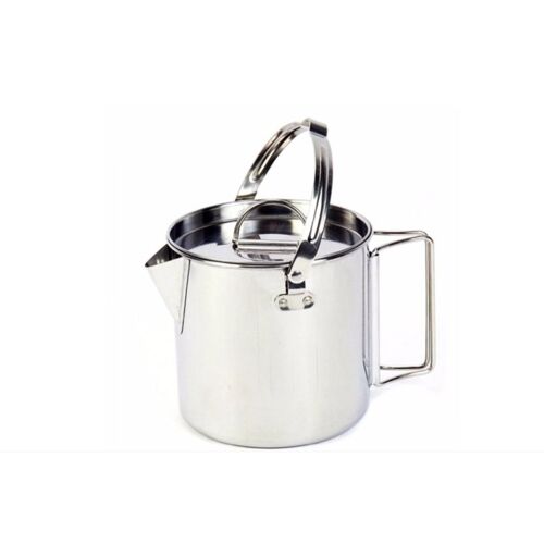 1.2l Acier Inoxydable Camping Vaisselle Pot Suspendu Avec Couvercle Ustensiles De Cuisine En Plein Air Camp Tasse Soupe Cafetière Bouilloire À Eau | Vaisselle D'extérieur