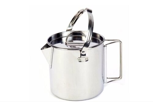 1.2l Acier Inoxydable Camping Vaisselle Pot Suspendu Avec Couvercle Ustensiles De Cuisine En Plein Air Camp Tasse Soupe Cafetière Bouilloire À Eau | Vaisselle D'extérieur