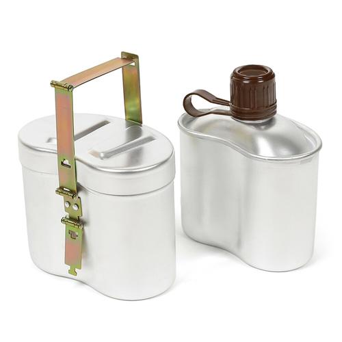 Ensemble De Cantine Portable En Aluminium Avec Tasse Et Couvercle Kit De Mess Pour Ustensiles De Cuisine De Camping En Plein Air Pour Randonnée Pique-Nique Sac À Dos | Vaisselle D'extérieur