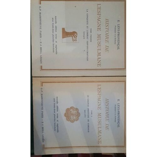 Histoire De L'Espagne Musulmane. Deux Tomes. 1950.