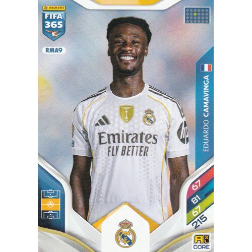Carte Football Panini Adrenalyn Xl - Foot Fifa 365 2026 - Rma9 - Eduardo Camavinga - Real Madrid