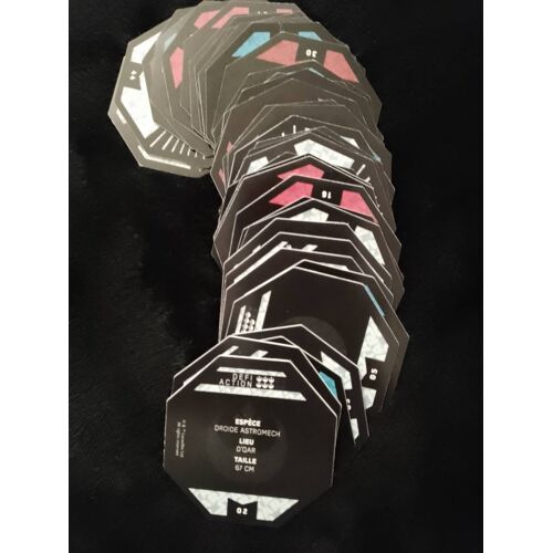 Lot De 39 Cartes Colorées Star Wars Défi Action.