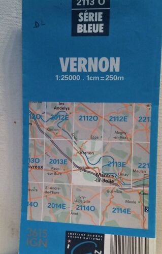 Carte Ign Série Bleue 2113 O Vernon 1:25000