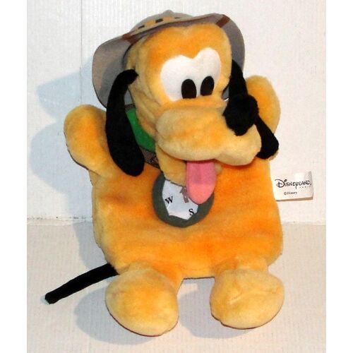 peluche pluto le chien aventurier disneyland paris marionnette à main