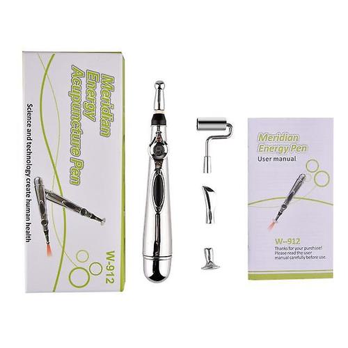 Thérapie De Soulagement De La Douleur Stylo D'acupuncture Électronique Massage Énergétique Massage Du Corps Massage De La Tête Safe Meridian Health Care Helper (5 Têtes Avec Boîte)