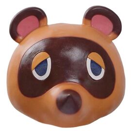 Tom Nook Raton Laveur Masque Animal Crossing Latex Couvre-Chef Halloween Cosplay Ball Props