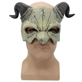Halloween Carnaval Latex Corne Diable Masque Mousse Moitié Du Visage Capuche Parti Cosplay Props