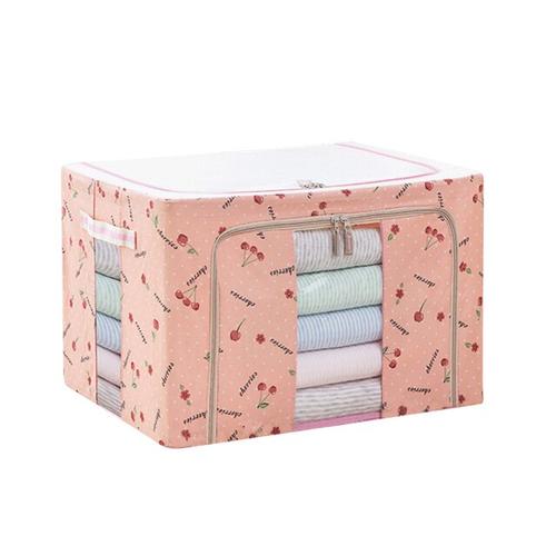 Boîte de rangement pliante 66L pour vêtements sales, tissu non tissé avec fermeture éclair, boîte de rangement étanche à l'humidité | Sacs de rangement pliables