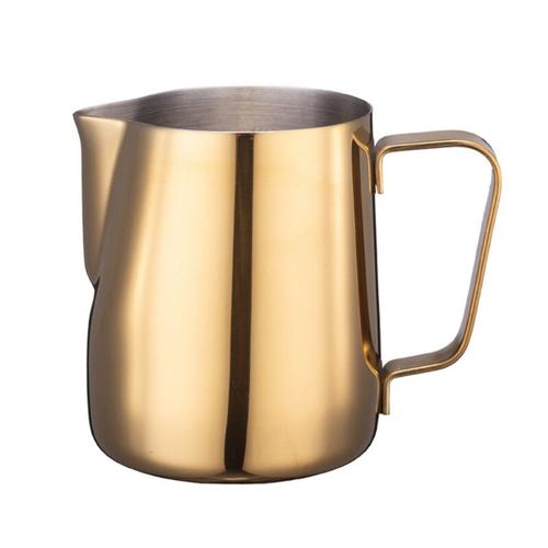 Tasse À Lait Plaquée Or, Tasse À Guirlande En Téflon, Réservoir À Lait En Acier Inoxydable, Tasse À Mousse De Lait, Réservoir À Guirlande Antiadhésif