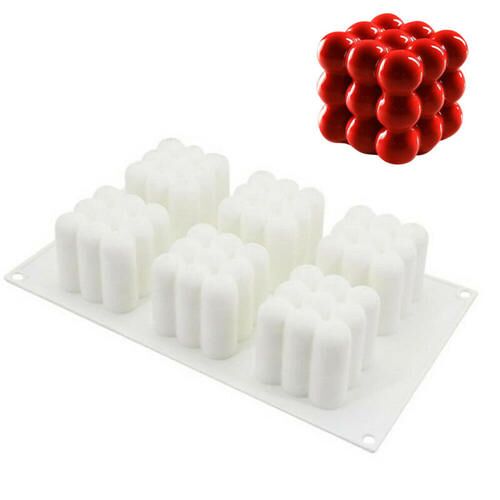 Silicone Moule Carré Chocolat Gâteau Bonbons Diy Cuisson Dessert 3d Cube Moule Outil