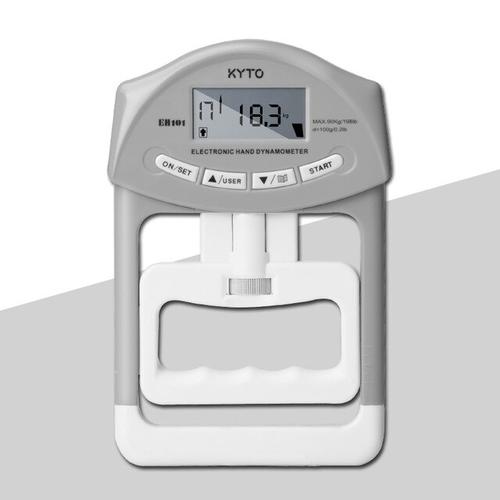 Dynamomètre Numérique À Main Kyto Compteur De Mesure De La Force De Préhension Capture Automatique De La Puissance De La Poignée 200 Lb / 90 Kg | Poignées (Gris)