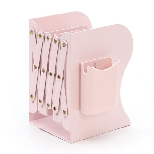 Serre-Livres Rétractables En Métal Avec Porte-Stylo Support De Livre Support De Support Étagère Réglable Étagère Organisateur De Magazines Fournitures De Bureau |