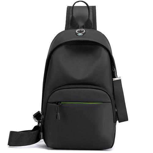 Sac à bandoulière décontracté à la mode sac de messager tendance de la rue de sport ¿Noir¿