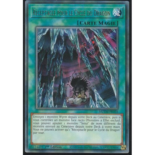 Carte Yu-Gi-Oh - Réceptable Pour Le Cycle Du Dragon - Mztm-Fr101 - Rare