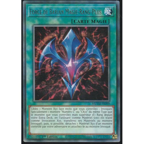 Carte Yu-Gi-Oh - Force De Barian Magie-Rang-Plus - Mztm-Fr099 - Rare