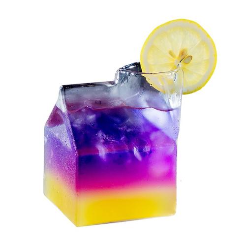 Demi Pinte Crémier Verre À Cocktail Quadrate Lait Carton Boîte Rhum Jus De Fruits Boisson Boisson Froide Tasse Pour Bar | Verre À Cocktail