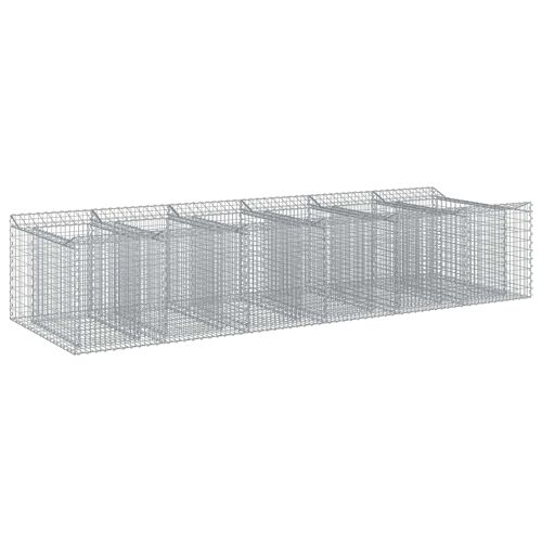 Vidaxl Lit Surélevé Gabion 2 Pcs Argenté