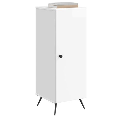 vidaXL Buffet Blanc brillant 33 x 34,5 x 90 cm Bois d'ingénierie