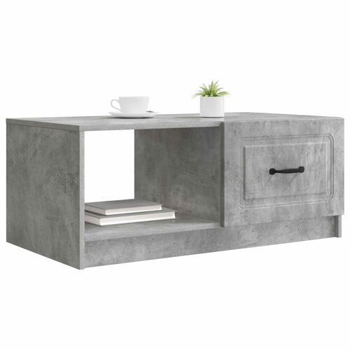 vidaXL Table basse Gris béton 90 x 50 x 37 cm Bois d'ingénierie