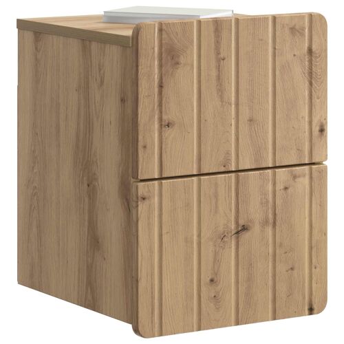 vidaXL Cabinet de chevet mural Chêne artisanal 33 x 34,5 x 43 cm