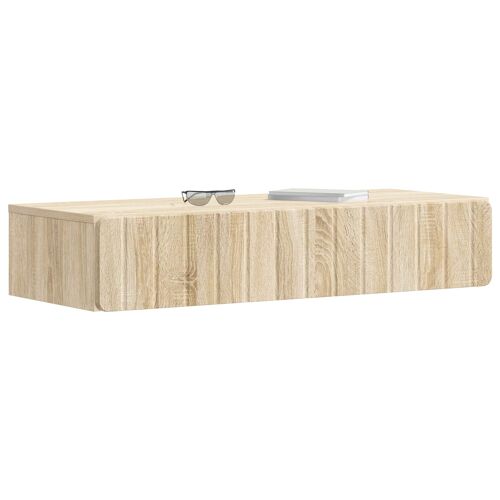 vidaXL Table d'appoint murale Chêne Sonoma 87,5 x 34,5 x 17 cm