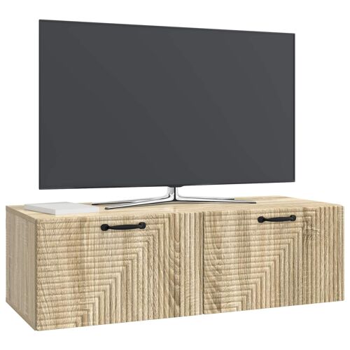 vidaXL Meuble TV mural Chêne Sonoma 98 x 41 x 30 cm Bois d'ingénierie