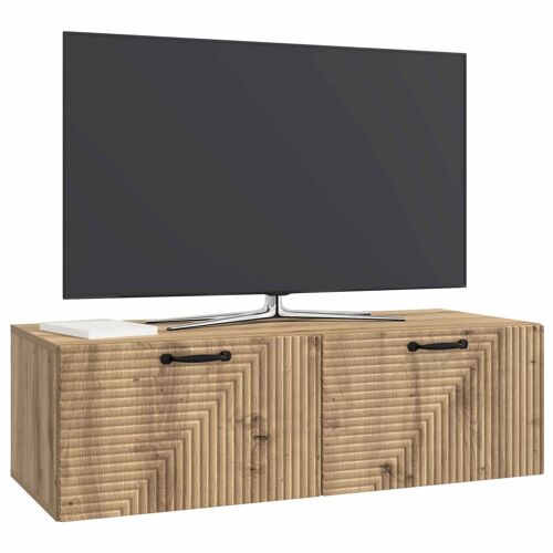 vidaXL Meuble TV mural Montage mural Chêne artisanal 98 x 41 x 30 cm