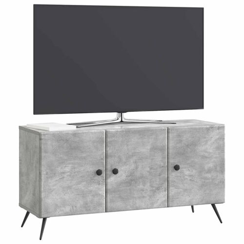 vidaXL Meuble TV Gris béton 99 x 34,5 x 50 cm Bois d'ingénierie