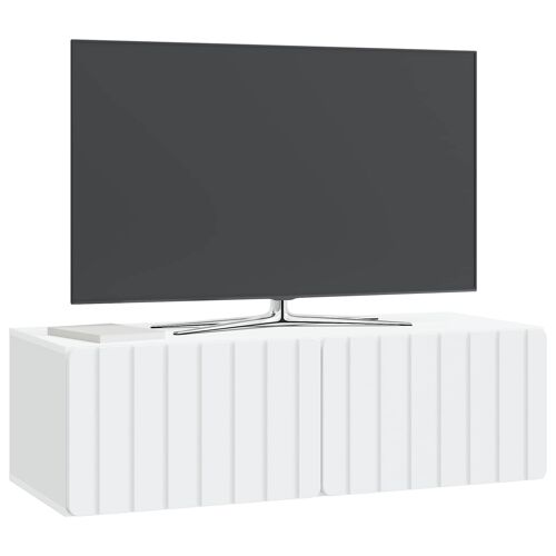 vidaXL Meuble TV mural Blanc 98 x 41 x 30 cm Bois d'ingénierie